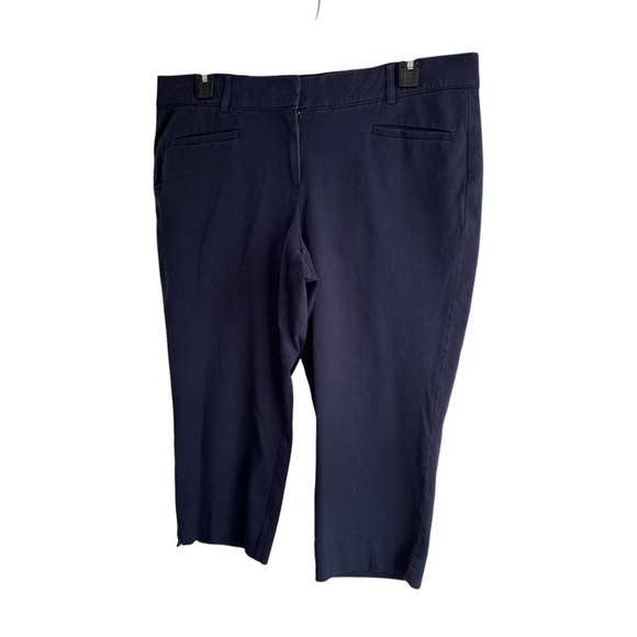Lane Bryant The Allie Capri Pants Womens Plus Size 16 Navy Blue Classic Stretch - Picture 15 of 16